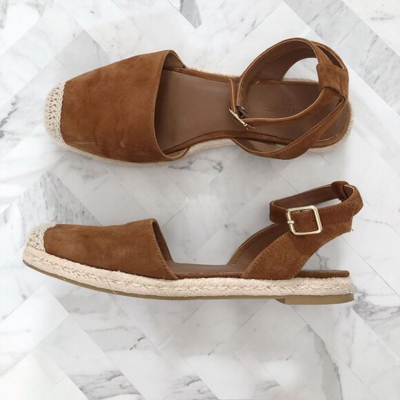 BANANA REPUBLIC Suede Closed Toe Espadrilles Size 7.5 - Picture 1 of 9